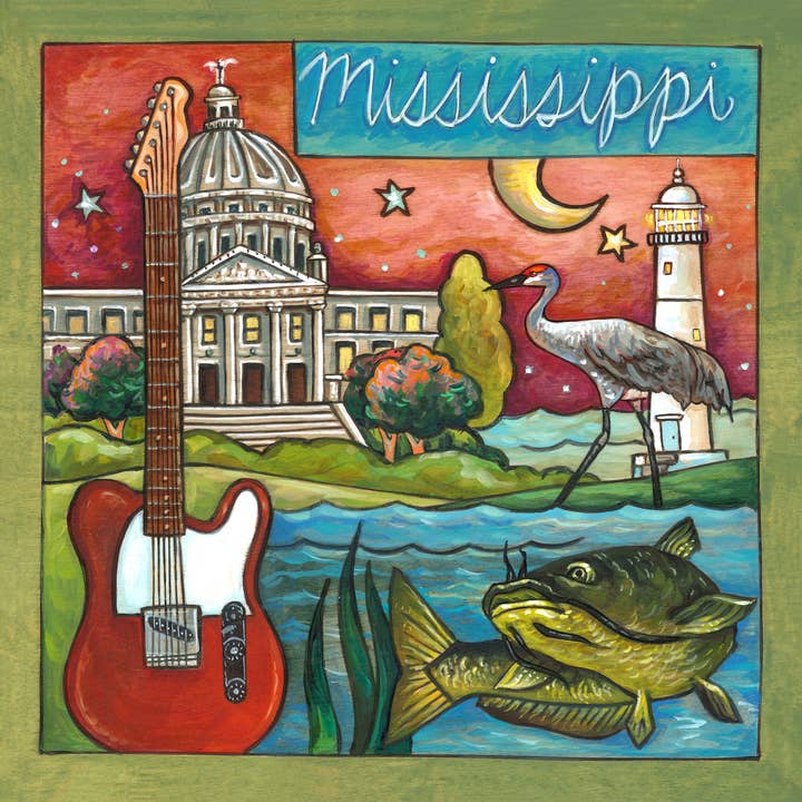 "Magnolia State" | Mississippi Wall Plaque - 9x9 for wholesale by Sticks