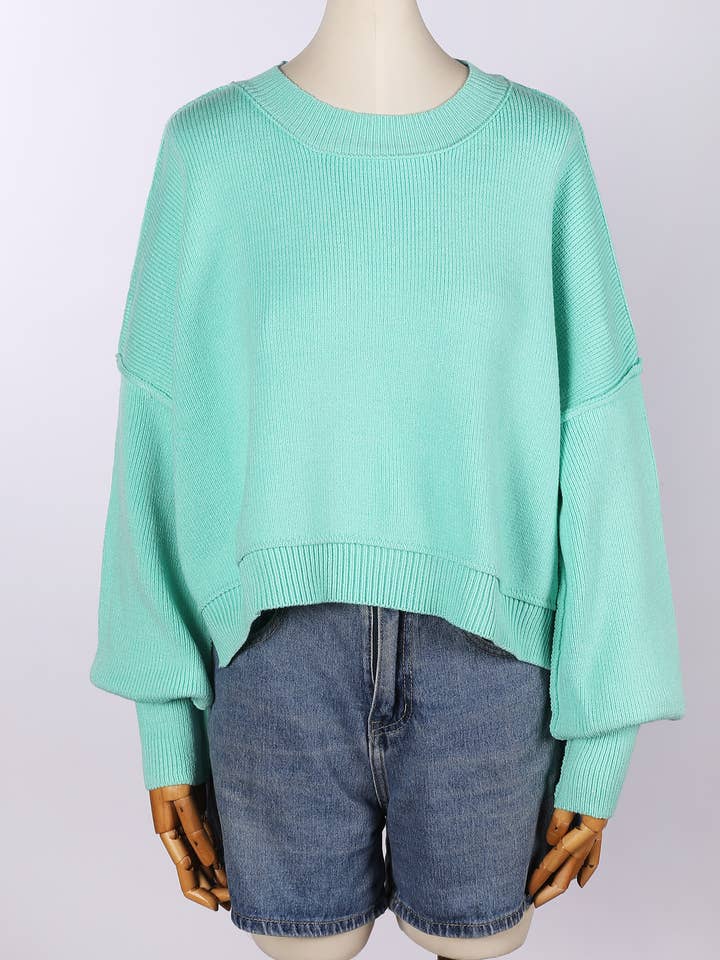 Hope & Sunshine - Wholesale Knitted jumper – Women′s - Solid Color Sweater19