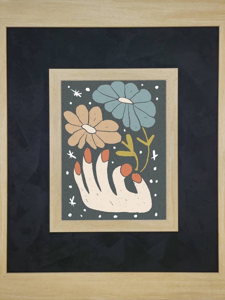 Boho Abstract IV avec érable clair et tissu pour la vente par The Brightener Group