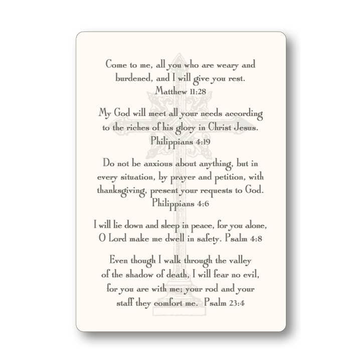 Verses for Comfort Prayer Card for wholesale by Shade Tree Greetings
