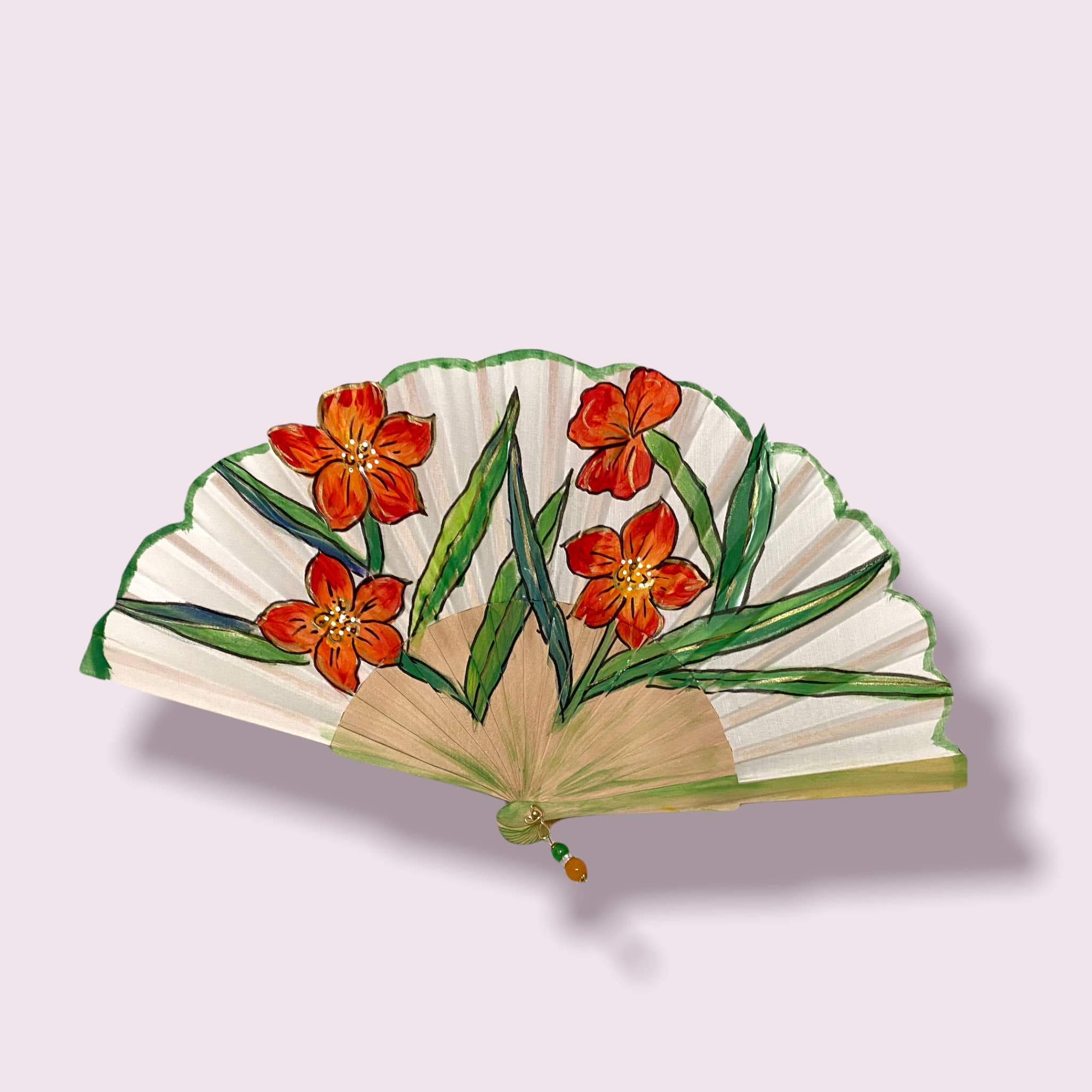 Arte e sfizio - Wholesale Handheld Folding Fan - Hand painted fans in fabric and wood7