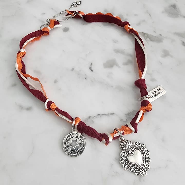 Ribbon Necklace - Inspirational for wholesale by Silfra Designs