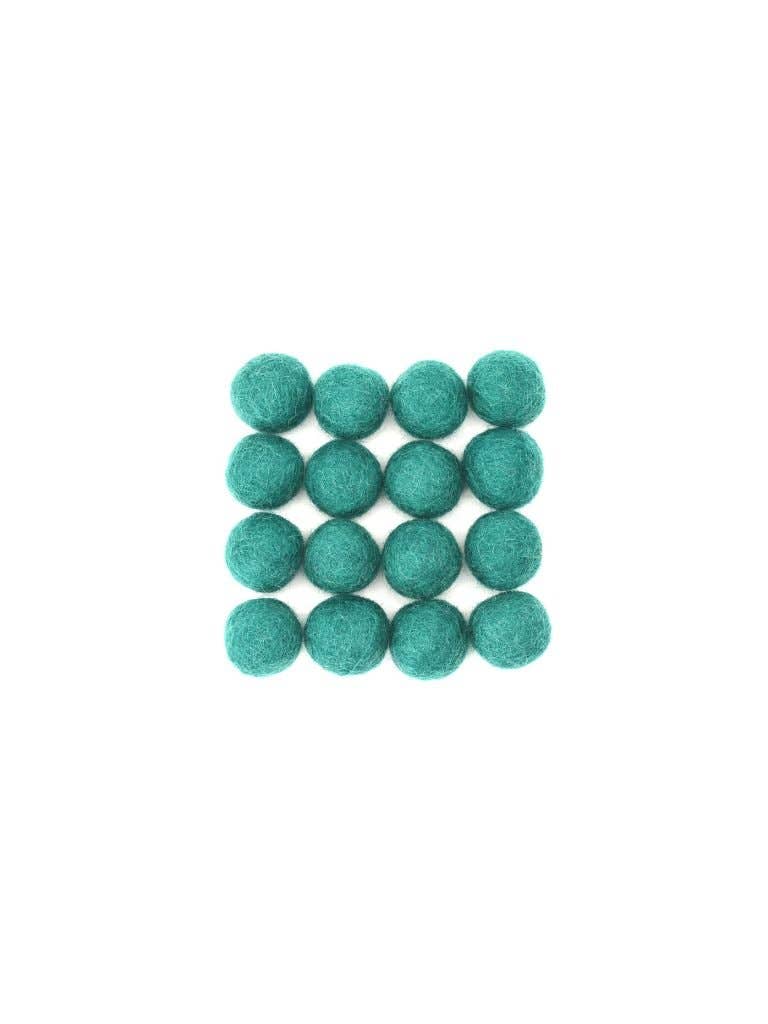 Woollyfelt – wholesale Decorative tabletop object – Jade Green Felt Pom Poms | 2 CM1
