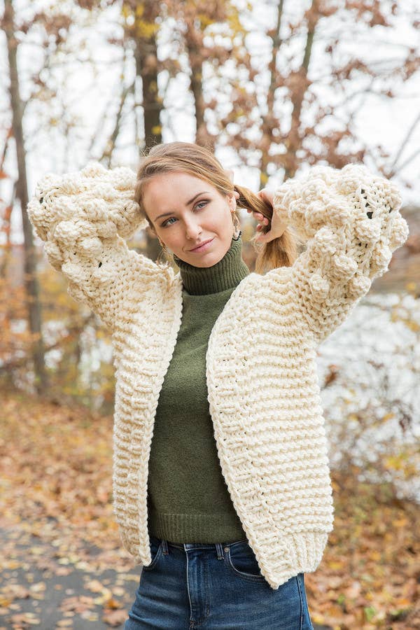 SAACHI - Wholesale Cardigan - Dames - Gebreid vest met snuistermouwen0