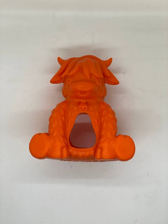 Pet Palette Distribution - Wholesale Pet Chew Toy - Dog - Yeti Dog Chew Puff & Play Hangry Yak Orange