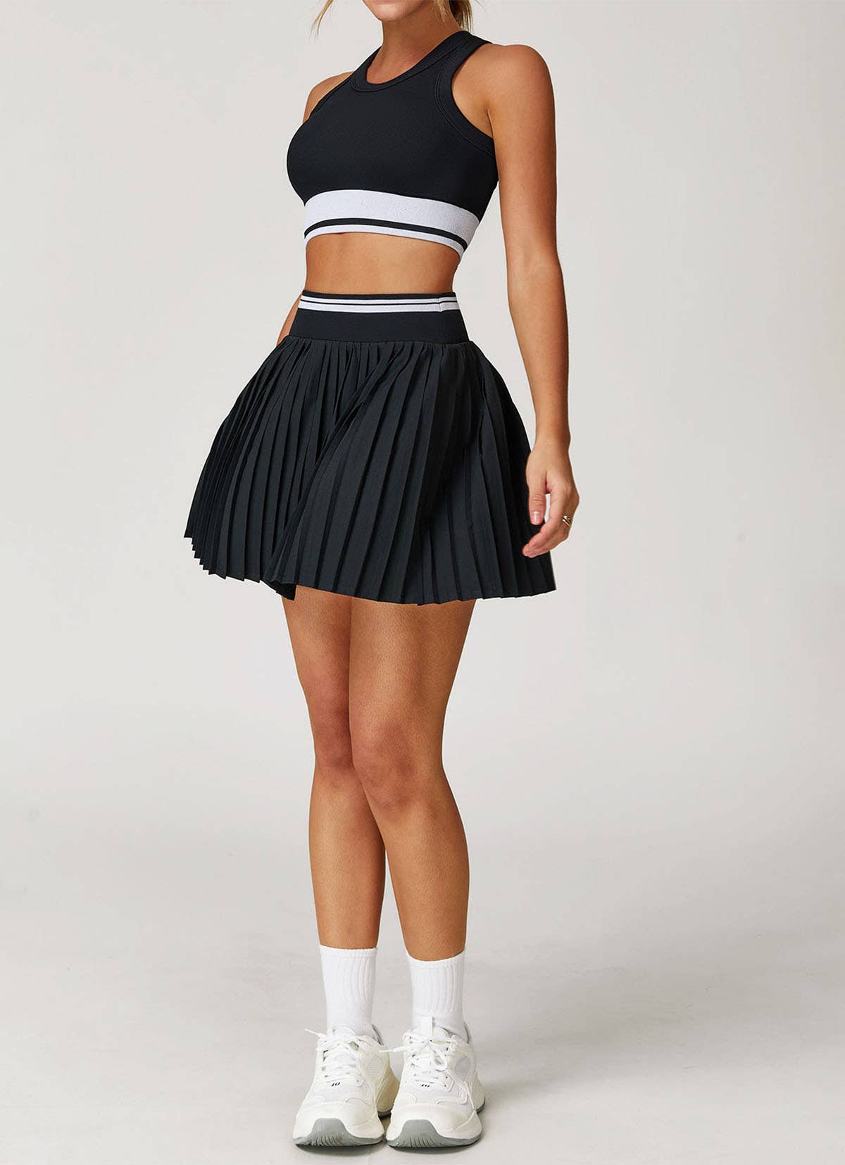 Crave by FW - Wholesale Activewear Set - Women's - Colorblock Tennis Set with Racerback Vest and Pleated Skirt14