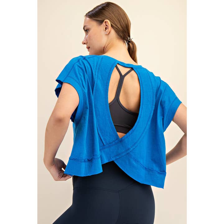 Rae Mode - Wholesale Shirt - Women's - COTTON SLUB OPEN BACK TOP