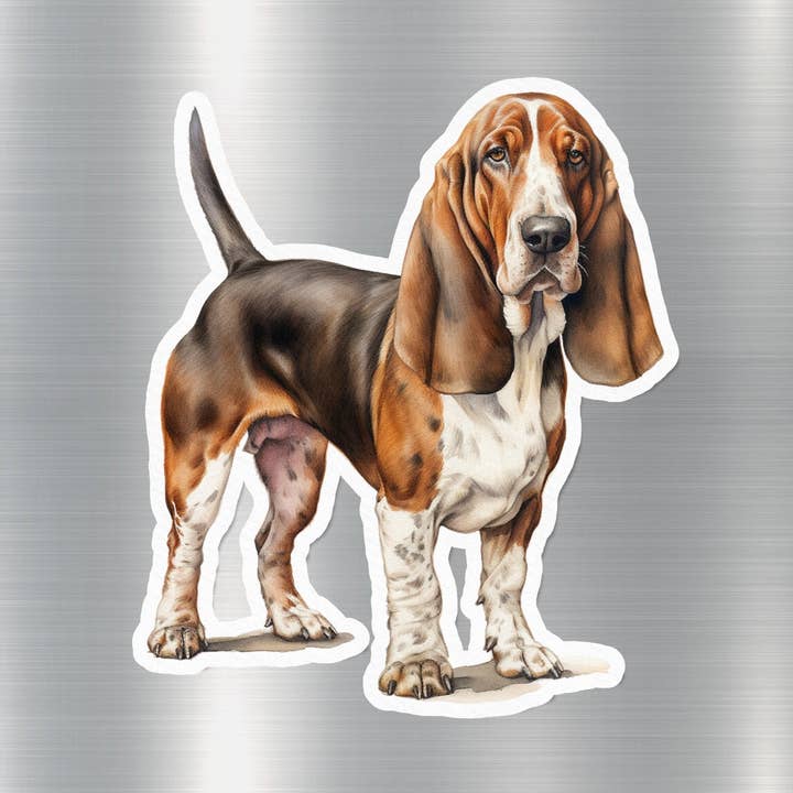 Basset Hound Puppy Dog Sticker for wholesale by GraffMerch.com