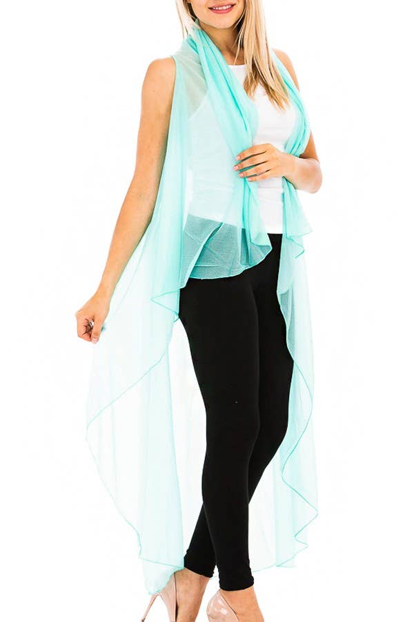 Cap Zone - Vendita all'ingrosso Copricostume - Donna - Copricostume senza maniche in tinta unita trasparente e versatile14