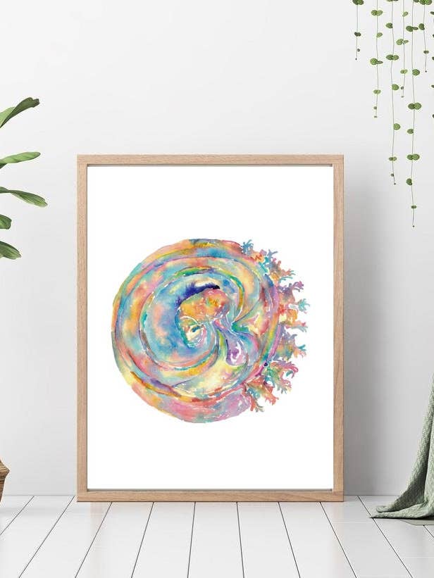 Foetus Moeder en Baby Lacterende Borstaquarel voor wholesale door Goodfairyart