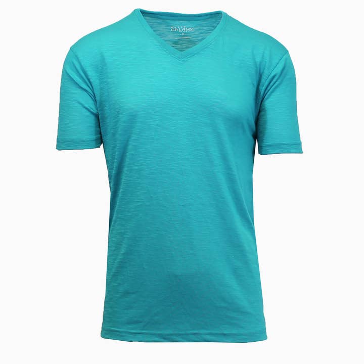 Men's Slub Yarn V-Neck Tees for wholesale by Galaxy By Harvic
