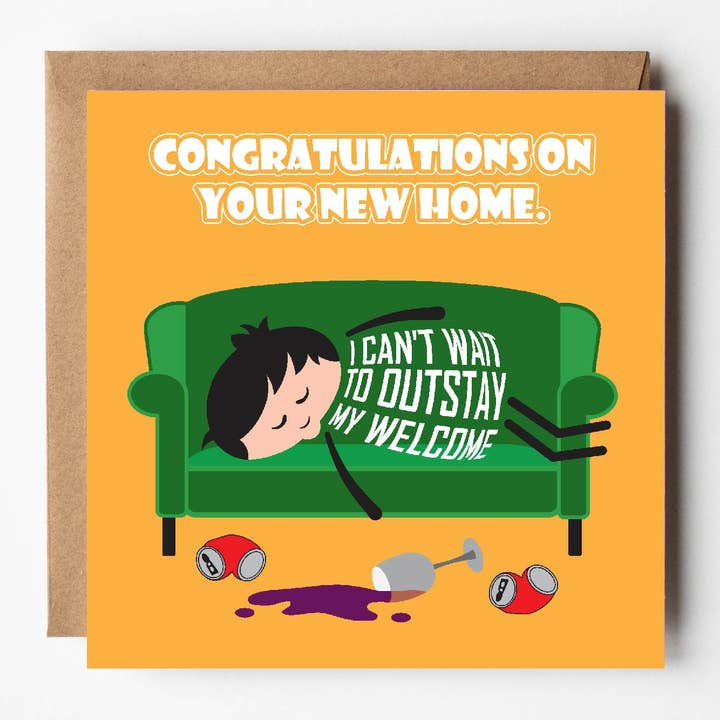 Tarjeta divertida de nueva casa | Inauguración traviesa | Felicitaciones para venta al por mayor de VERSED AID