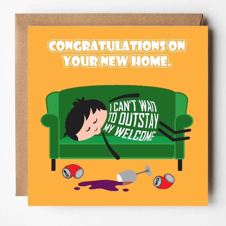 Funny new home card | Cheeky housewarming | Congratulations for wholesale by VERSED AID