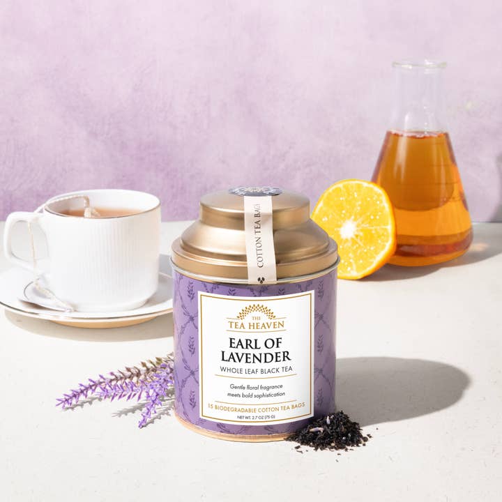The Tea Heaven - Wholesale Tea Bags - Earl of Lavender Tea Bag Canister2