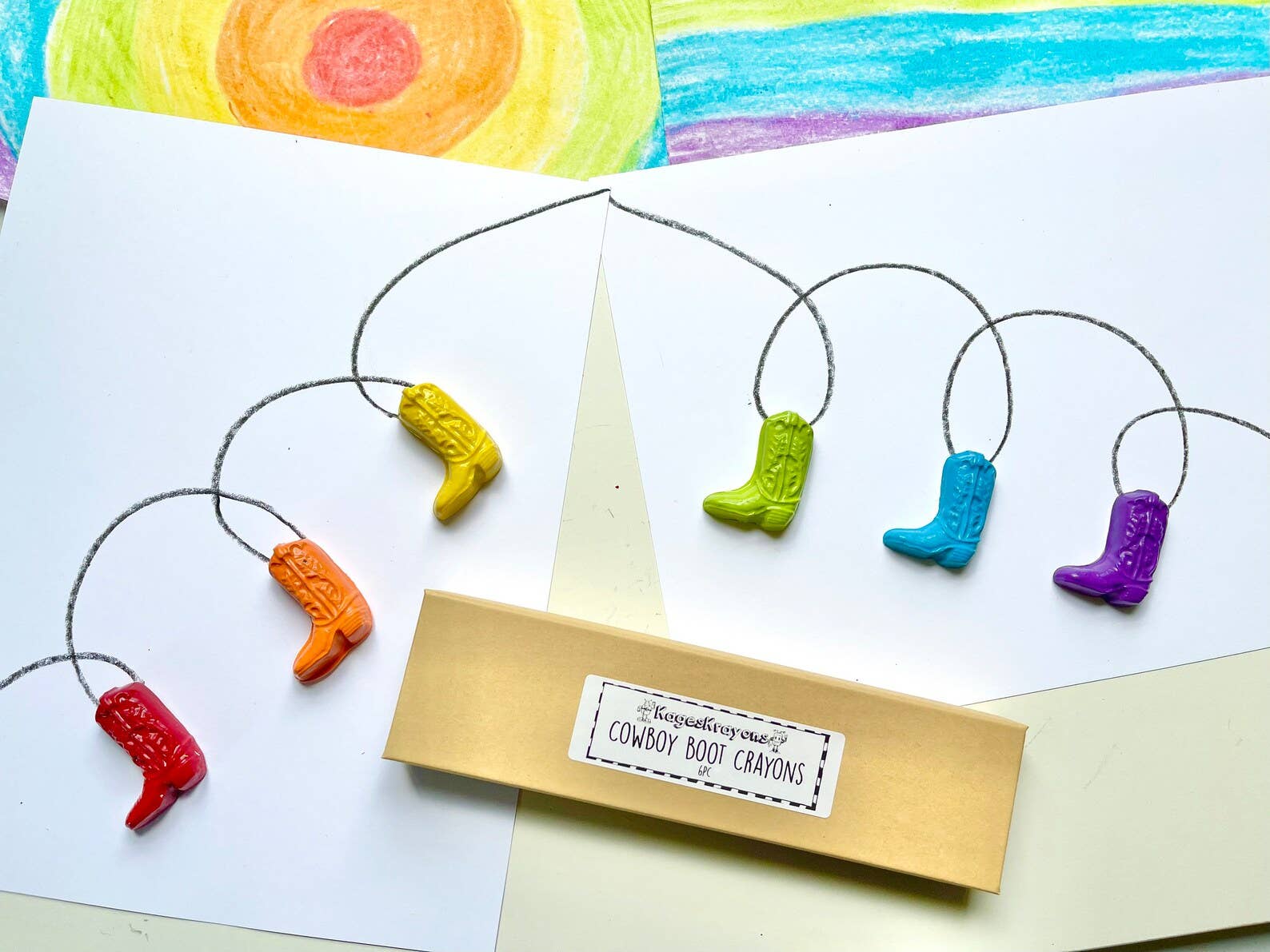 KagesKrayons - Wholesale Crayons - Kids & Baby - Cowboy Boot Crayons Gift Box2