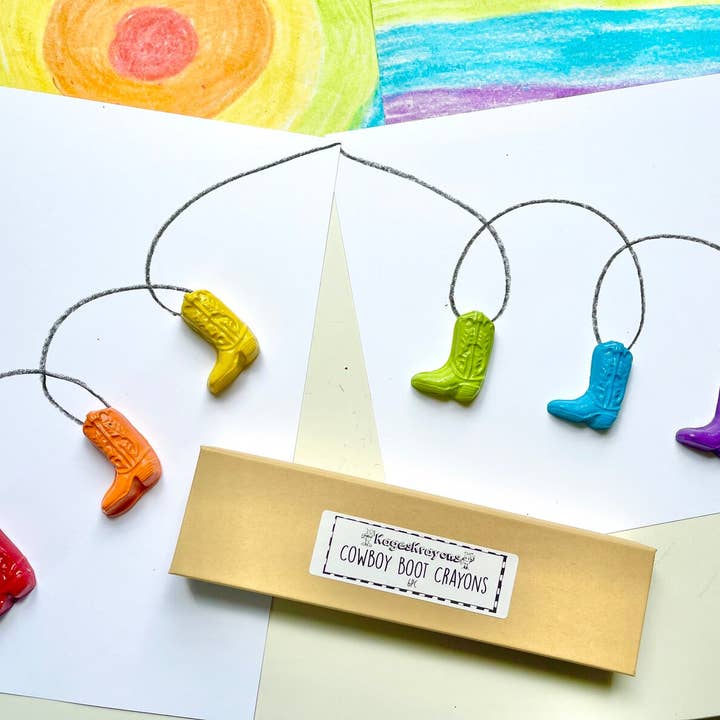 KagesKrayons - Wholesale Crayons - Kids & Baby - Cowboy Boot Crayons Gift Box2