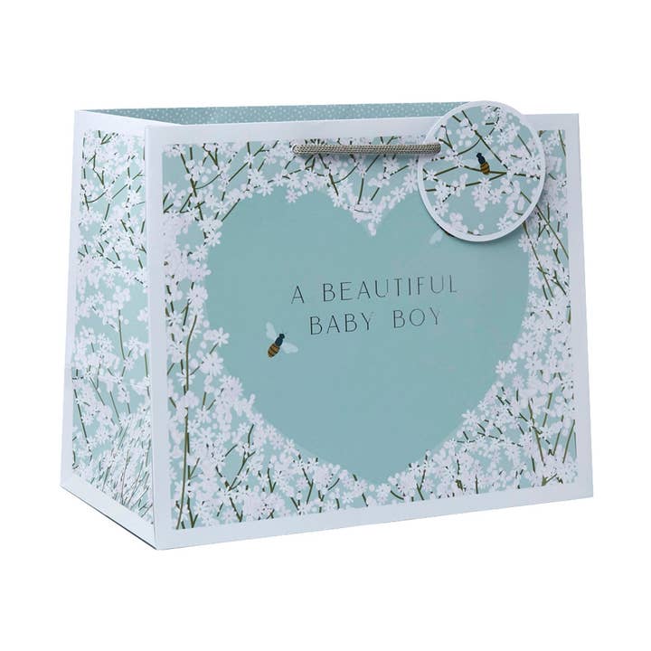 Sac Cabas Cœur Gypsophile Bleu pour la vente par Belly Button Designs