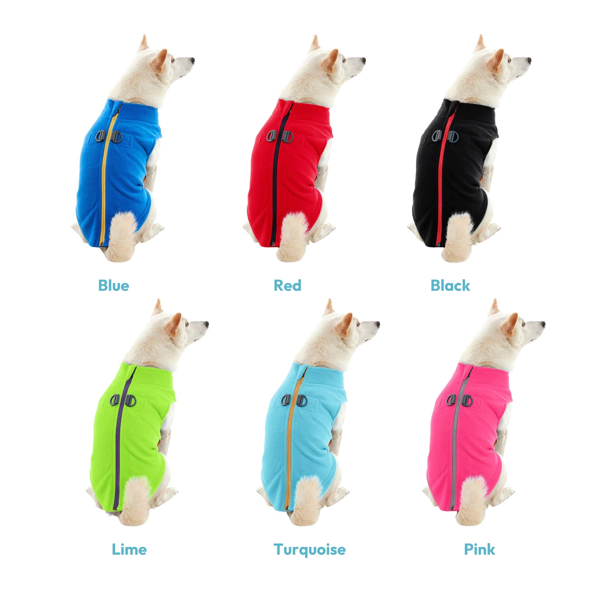 Gooby - Wholesale Pet Vest - Dog - #72116 Zip Up Fleece17