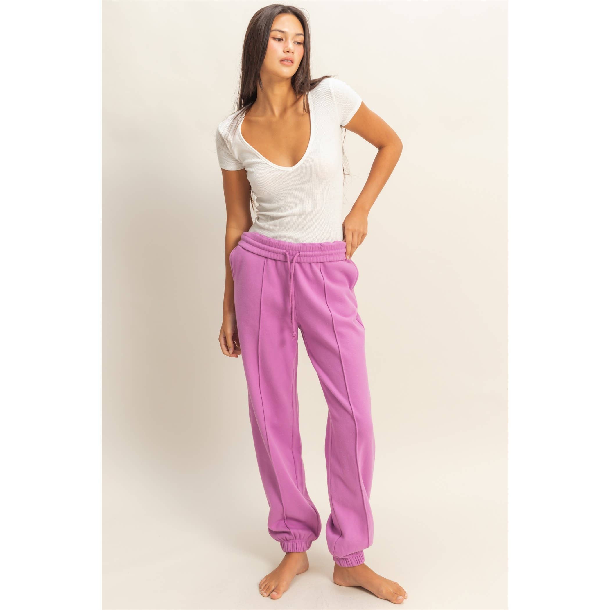 HYFVE - Wholesale Lounge joggingbroek/joggingbroek - Dames - Hoog getailleerde pintuck joggingbroek8