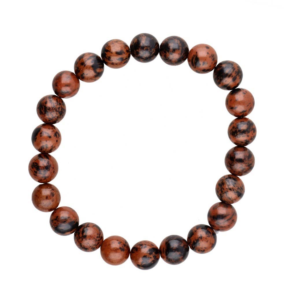 Vives de la Cortada S.L - Vendita all'ingrosso Bracciali rosario - Bracciale in ossidiana mogano 8 mm1