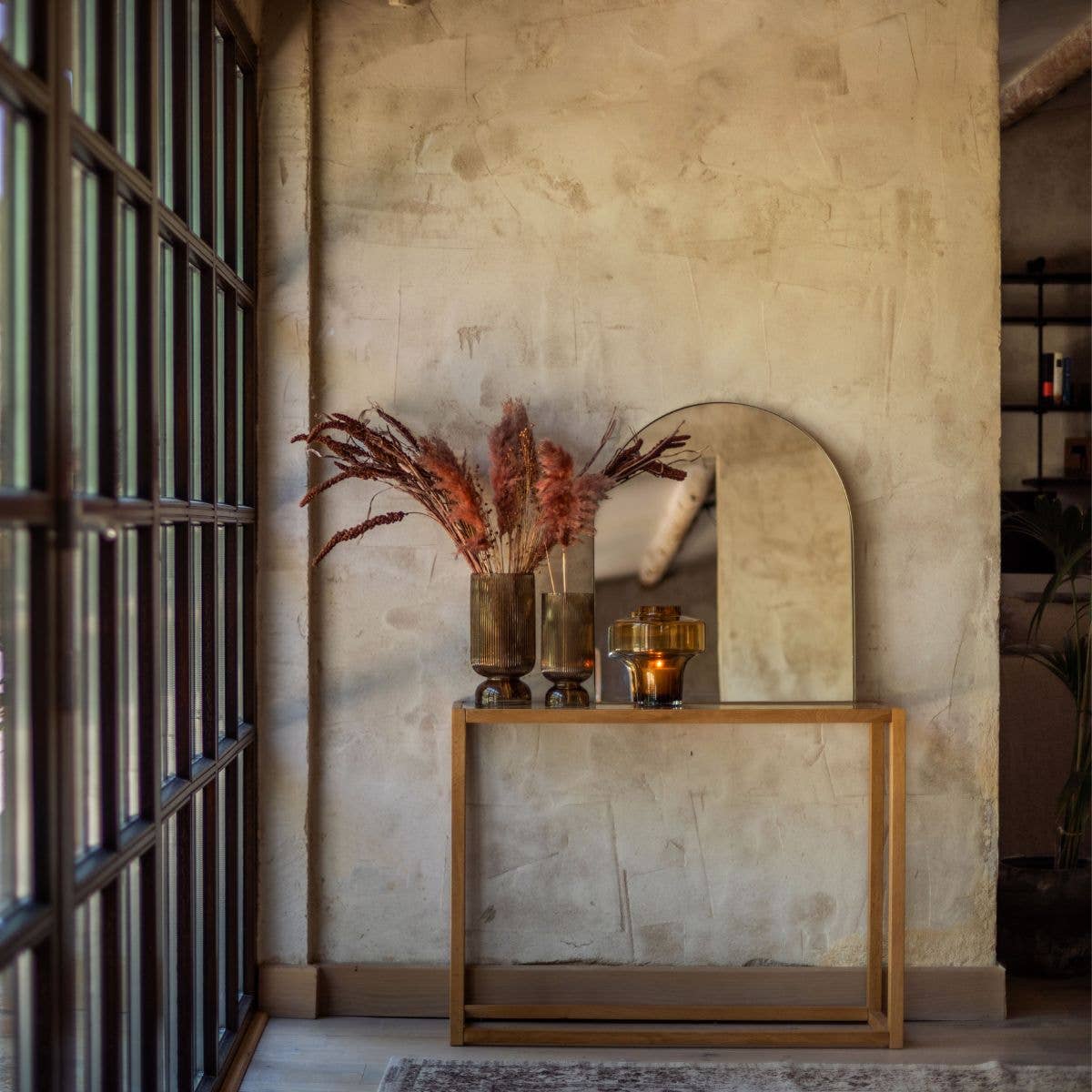 Andrea House - Vendita all'ingrosso Specchi da parete - Specchio con design in metallo dorato0