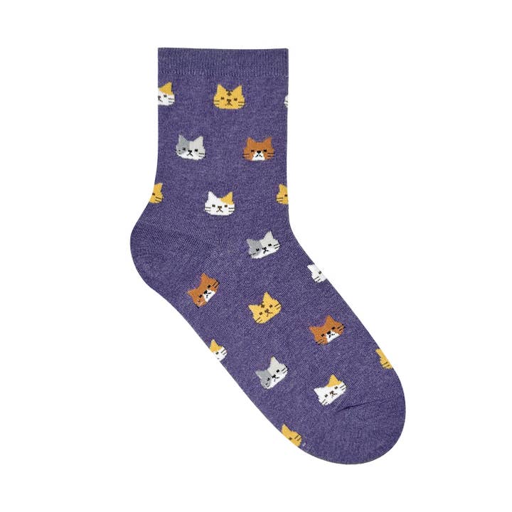 7DAYSSOCKS – Engroshandel Strømper - Dame – Kvinders Crew Cat Friends Strømper