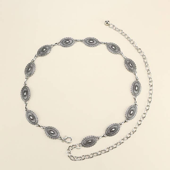 SALINA TRADING INC – Großhandel Gürtel – Damen – Metallkettengürtel mit Schmetterlings- und Herzdesign5