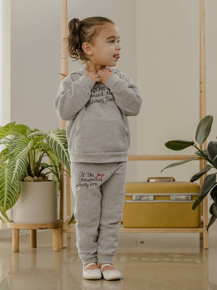 Youth At The Christmas Party Hop Gray Jogger Sweatpants for wholesale by LivyLu