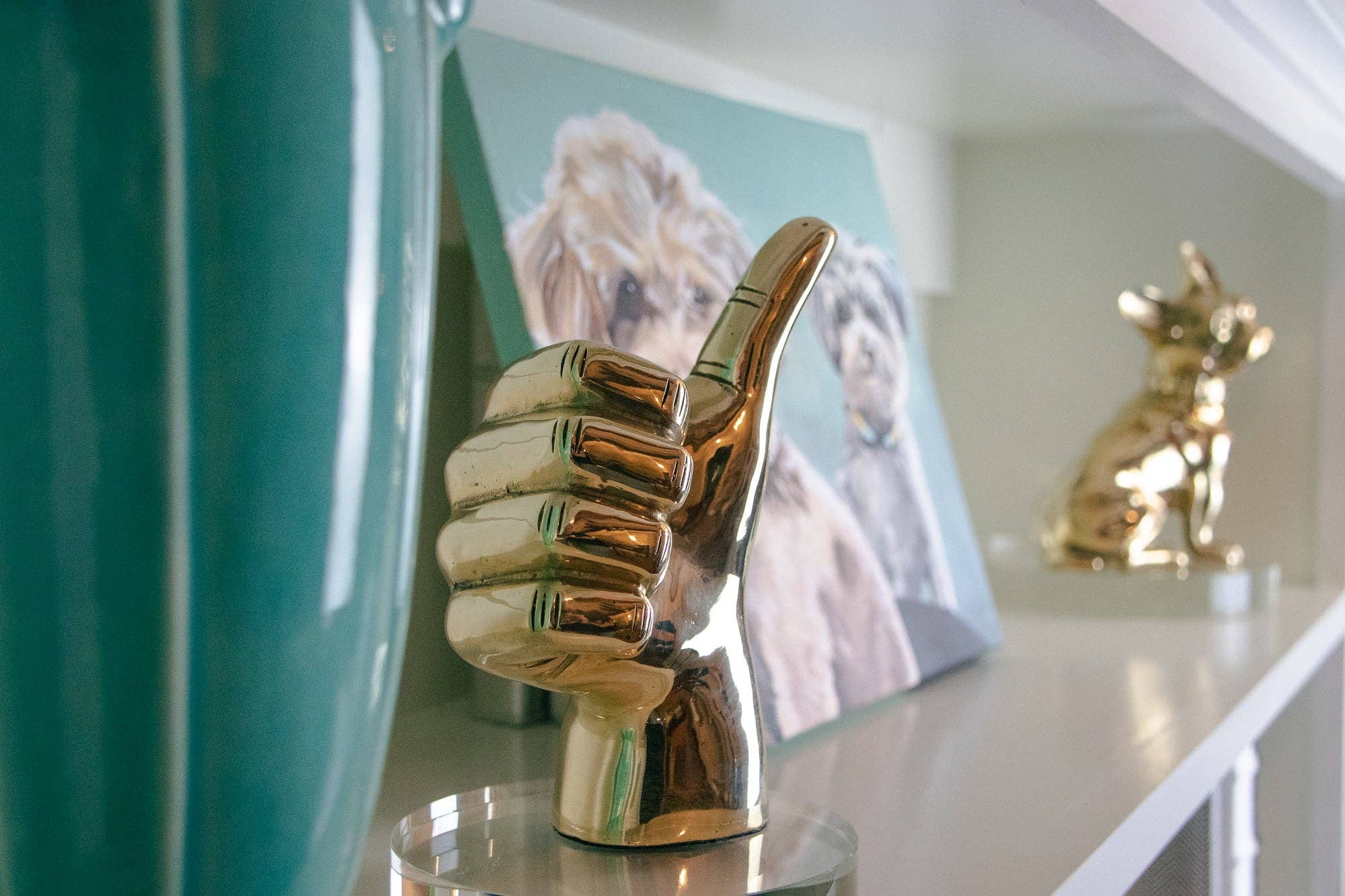 PRIZE - Vendita all'ingrosso Scultura - Scultura in ottone del gesto "Pollice in su" o "Gig 'Em, Aggies".7