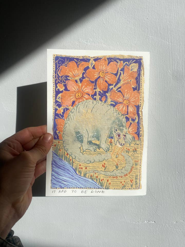 It Had to Be Done A5 print for wholesale by Ludovica Perosin