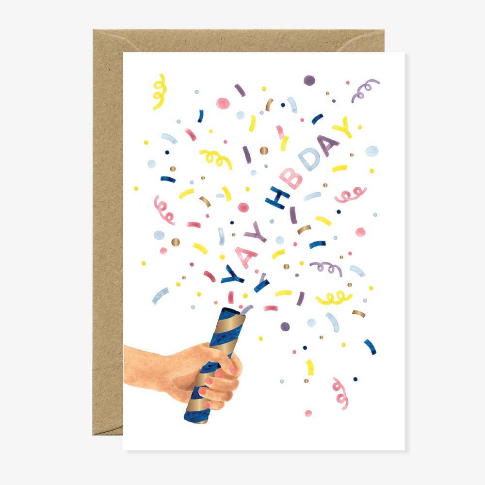 ALL THE WAYS TO SAY - USA - Wholesale Birthday Card - Yay Bday Birthday Card, A6, Natural White Paper0