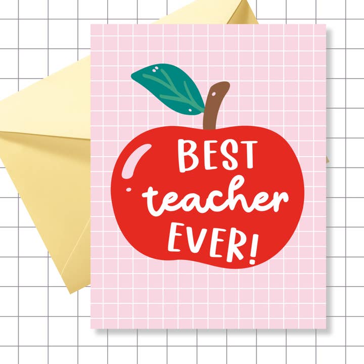 Beste Leraar Ooit! Wenskaart voor wholesale door Motel Paper Los Angeles
