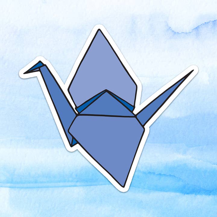 Origami Crane Sticker for engroshandel hos DesignwithMurial