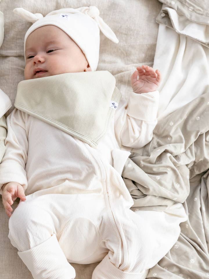 Babetes de Bambu Verde Oliva por atacado de Lilulila