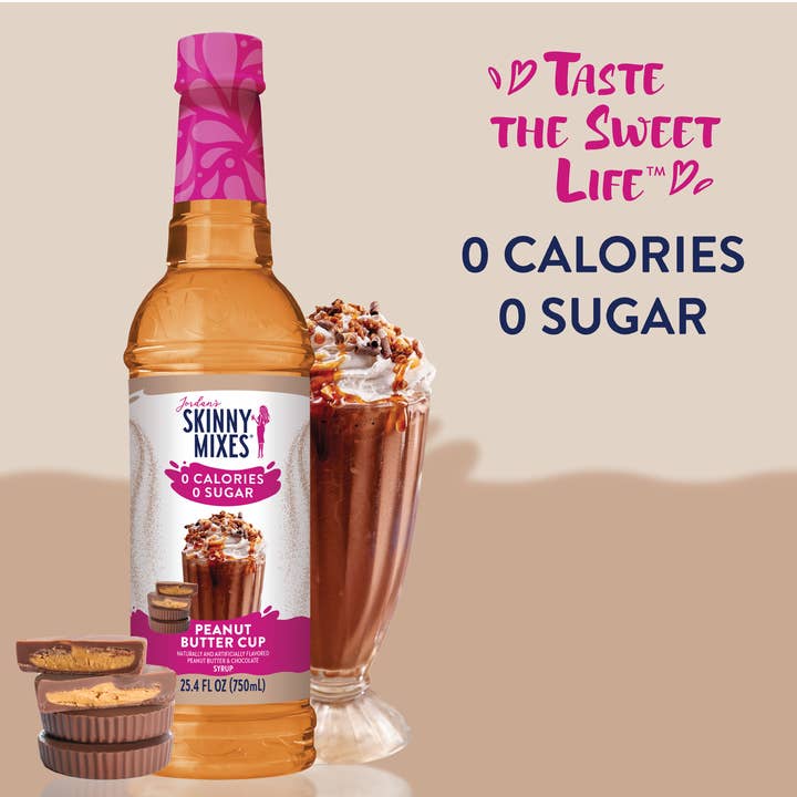 Jordan's Skinny Mixes - Wholesale Flavored Syrup - Sugar Free Peanut Butter Cup Syrup2