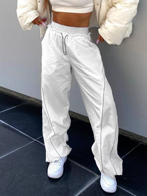 Drawstring legging slacks wide-leg sweatpants for wholesale by HIDDENBRAND