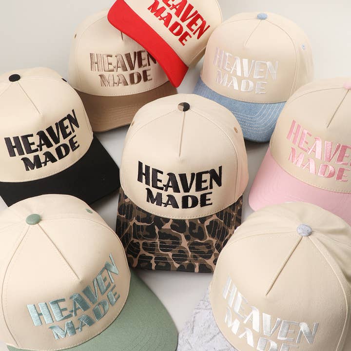 HEAVEN MADE Embroidery Two-Tone Trucker Hat for wholesale by Fashion City