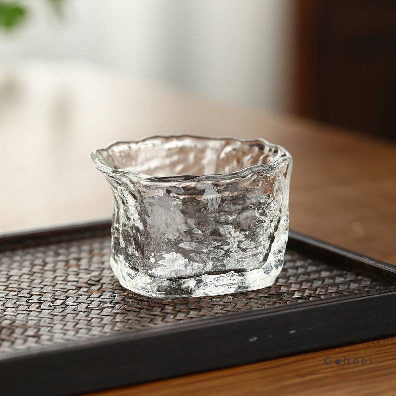 Gohobi （We cover U.S. import duties） - Wholesale Coffee/Tea Cup - Gohobi Handmade Wabi Sabi Round ans Square Glass Tea Cup9