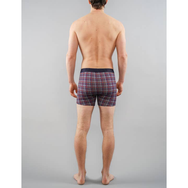 Fahrenheit – wholesale Underwear – Men's – Boxer Brief / Blue Plaid Cotton Men's Underwear