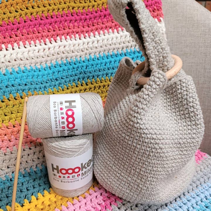 Hoooked Yarns - Wholesale DIY Craft Kit - DIY Crochet Kit Japanese Knot Bag2