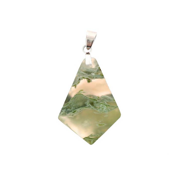 Madagascar Moss Agate Kite Necklace for wholesale by Artisans de Madagascar
