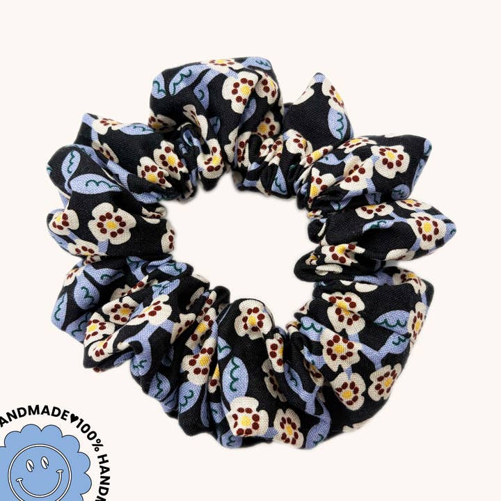 Black Briar Scrunchies, Floral Boho Hair Ties For Women for wholesale by ELSE