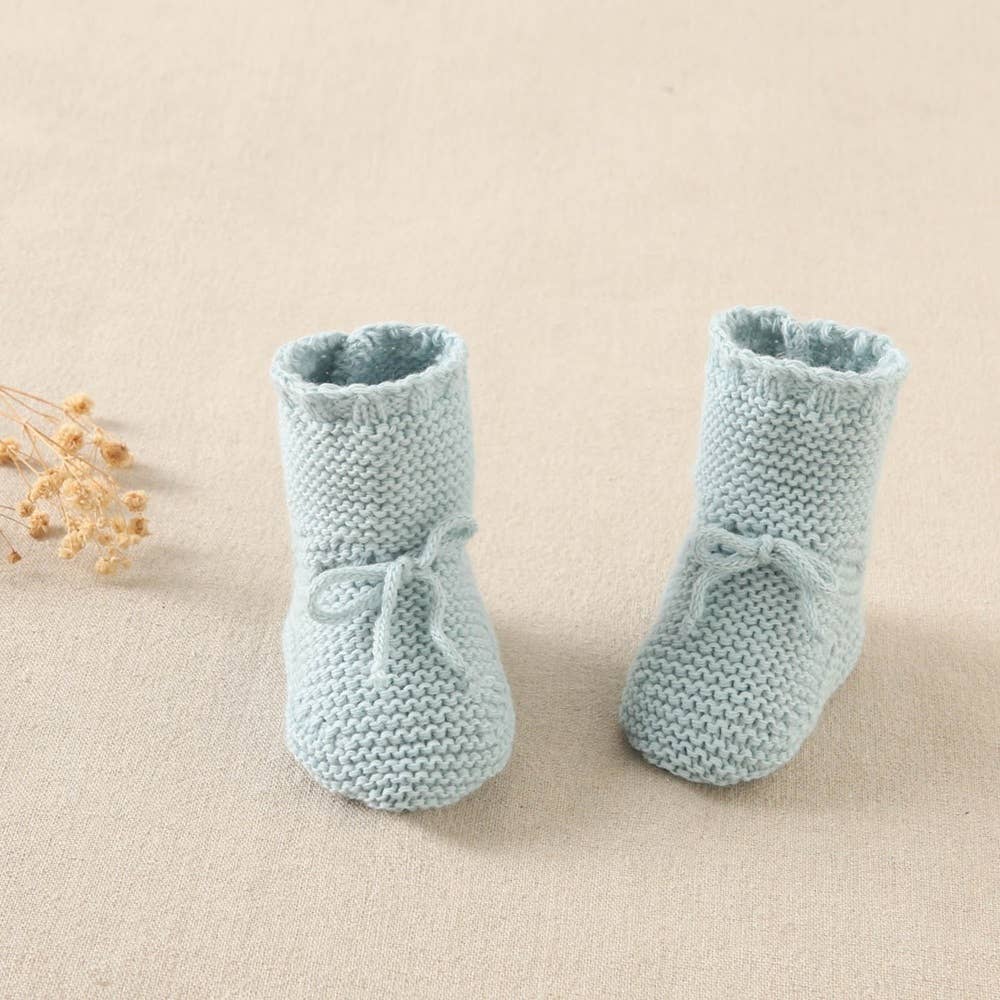 Dadati - Wholesale Crib Shoes - Baby - Knitted boot type baby bootie with bow1