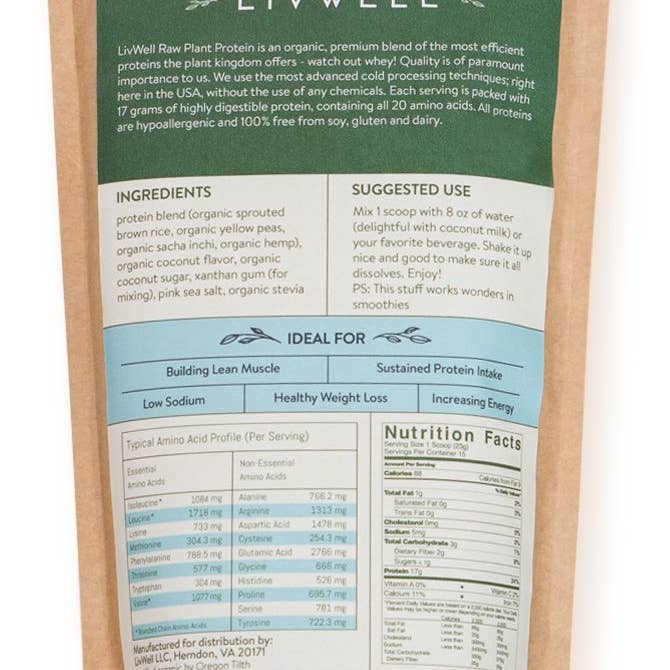 Livwell Nutrition - Wholesale Protein/superfood powder - Coconut Protein Blend1