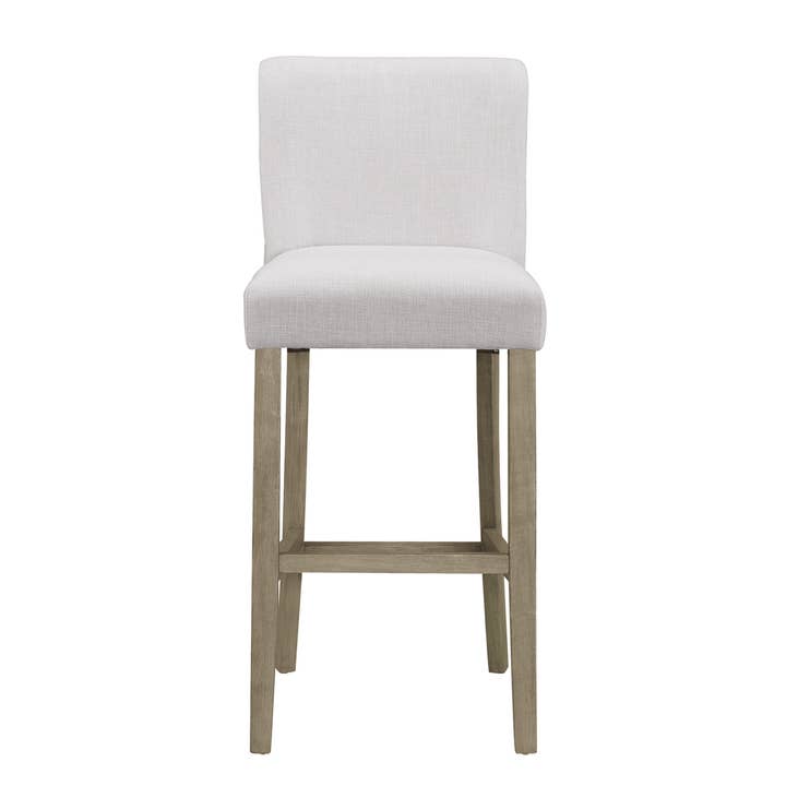 Glamour Home - Wholesale Stool - Aleco Beige Fabric Bar Stool Set with Nail Head Accents2