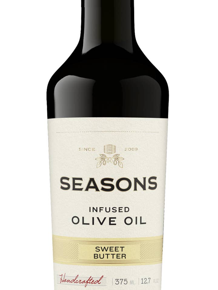 Sweet Butter Infused Olive Oil for wholesale by Seasons Olive Oil & Vinegar Taproom
