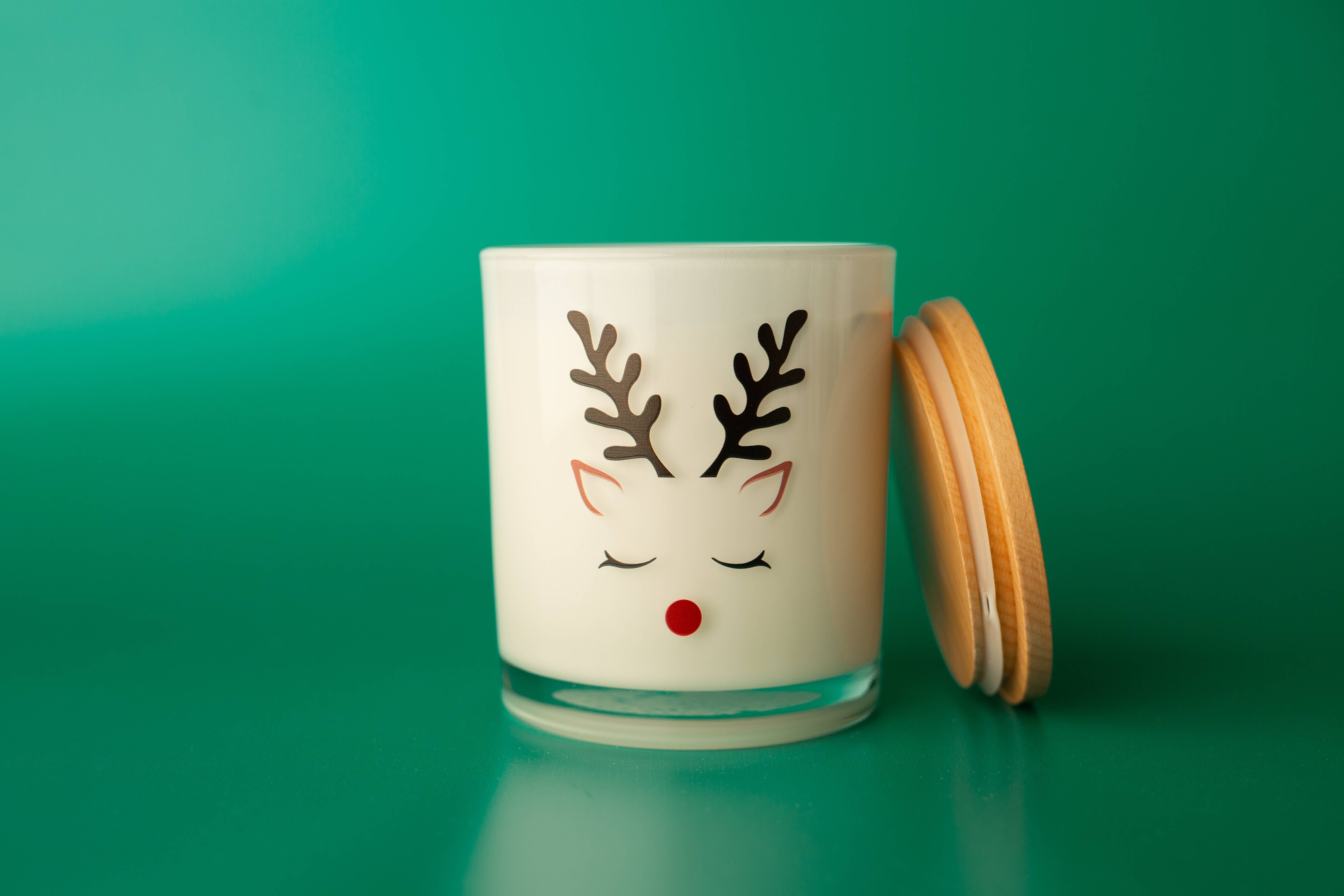 Unplug Soy Candles - Wholesale Jar/Filled Candle - Rudolph the Reindeer Holiday Soy Candle1