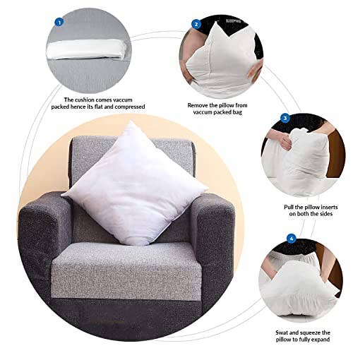 Ergodebrands - Wholesale Pillow Insert - Throw Pillow Inserts - White, 18 x 18 inches (Set of 2)1