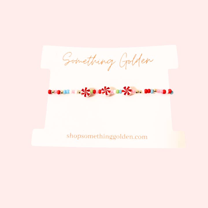 Something Golden - Wholesale Beaded bracelet - Candy Cane Crush Bracelet1