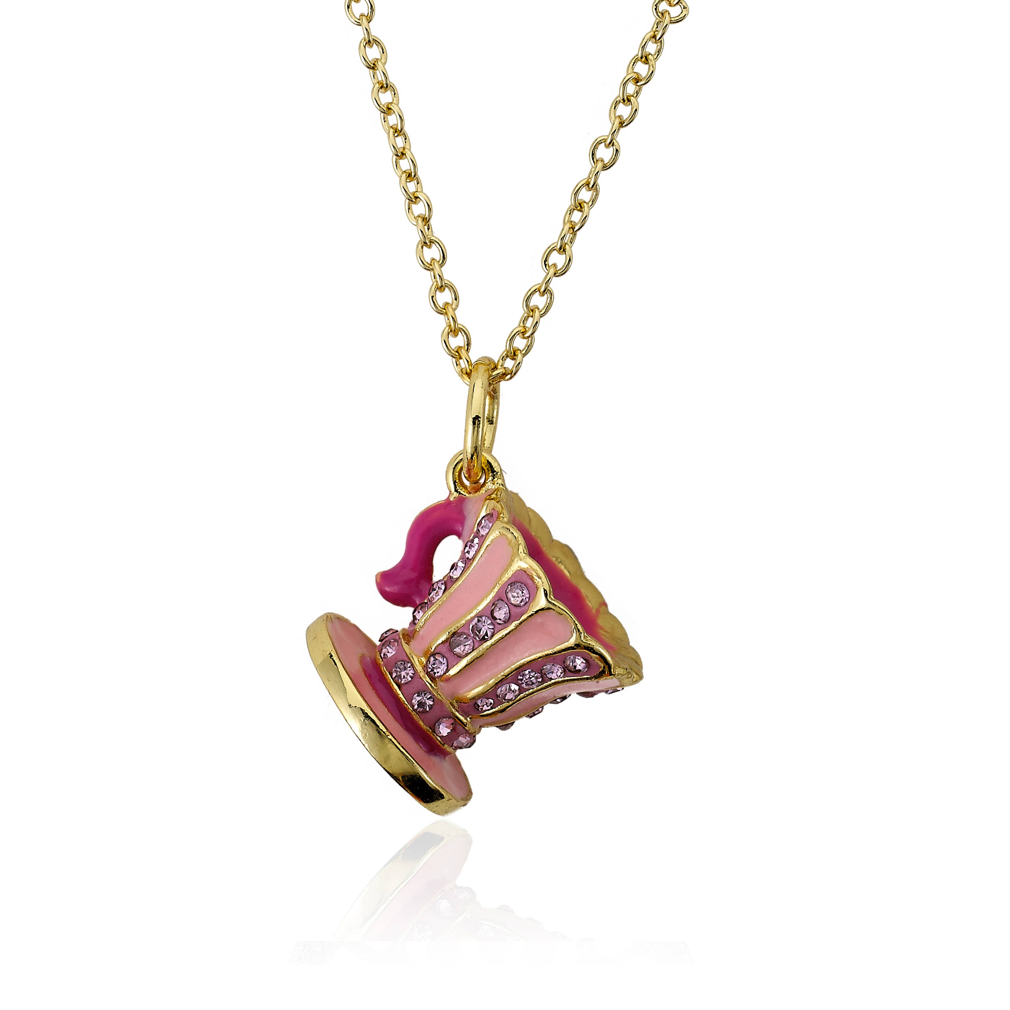Gold Rose Zama and Enamel 4 necklace available in 2 colors